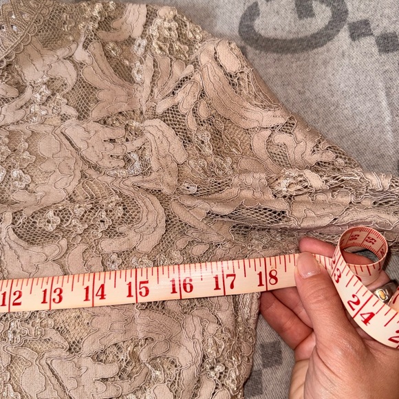 Revamped Lace Bell Sleeve Blouse in Tan - Picture 7 of 10